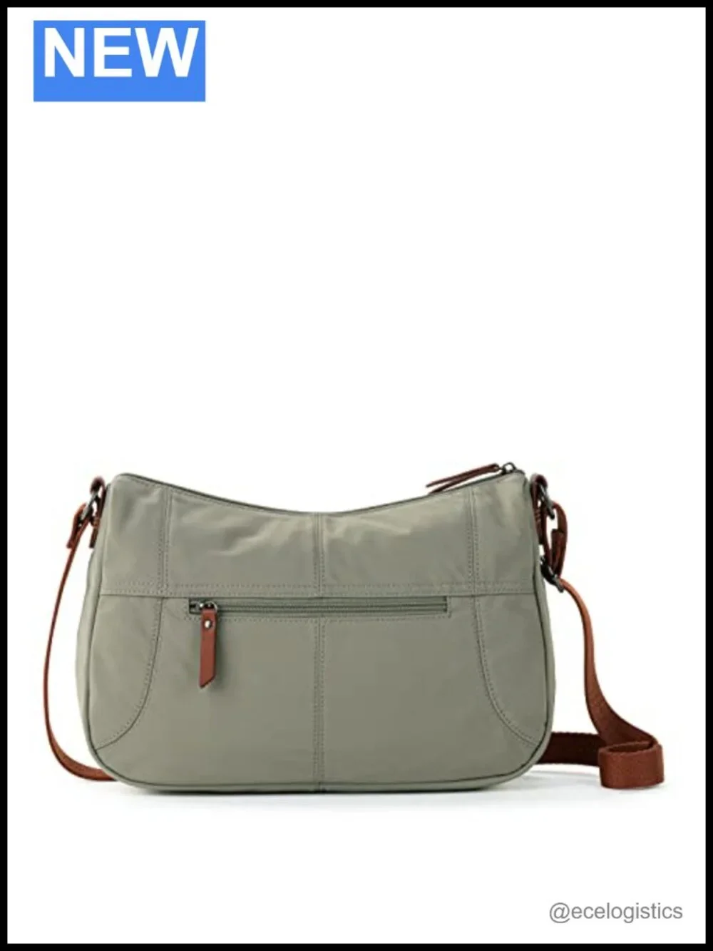 Recycled Nylon Hobo Bag Lightweight Travel Shoulder Crossbody with Zipper